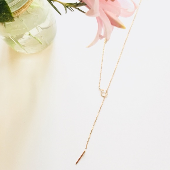 Gold classic bar necklace - Picture 2 of 2